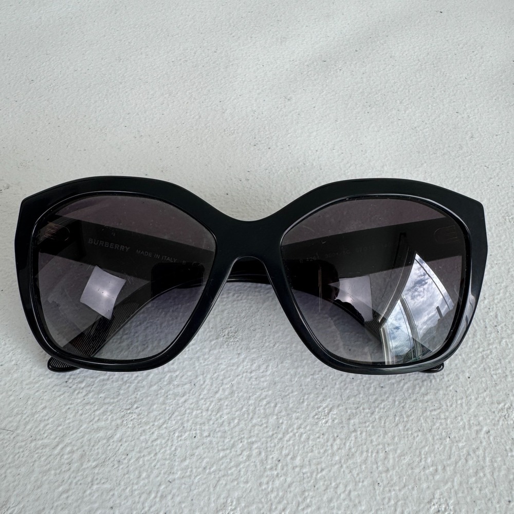 Burberry B4261 3001/8G Women's Black Oversized Square Gradient Sunglasses 57mm